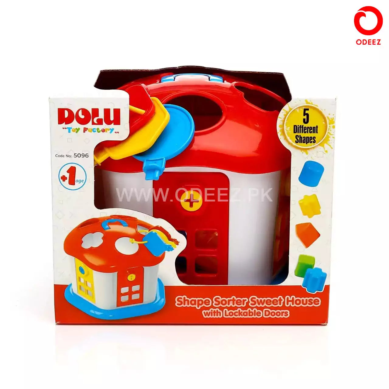 Shape Sorter House With Lockable Doors - 5 Shapes - Default Title - Odeez | Educational Toys Pakistan 
