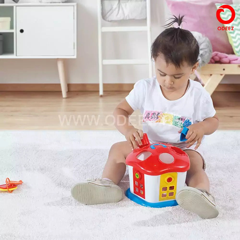 Shape Sorter House With Lockable Doors - 5 Shapes - Default Title - Odeez | Educational Toys Pakistan 