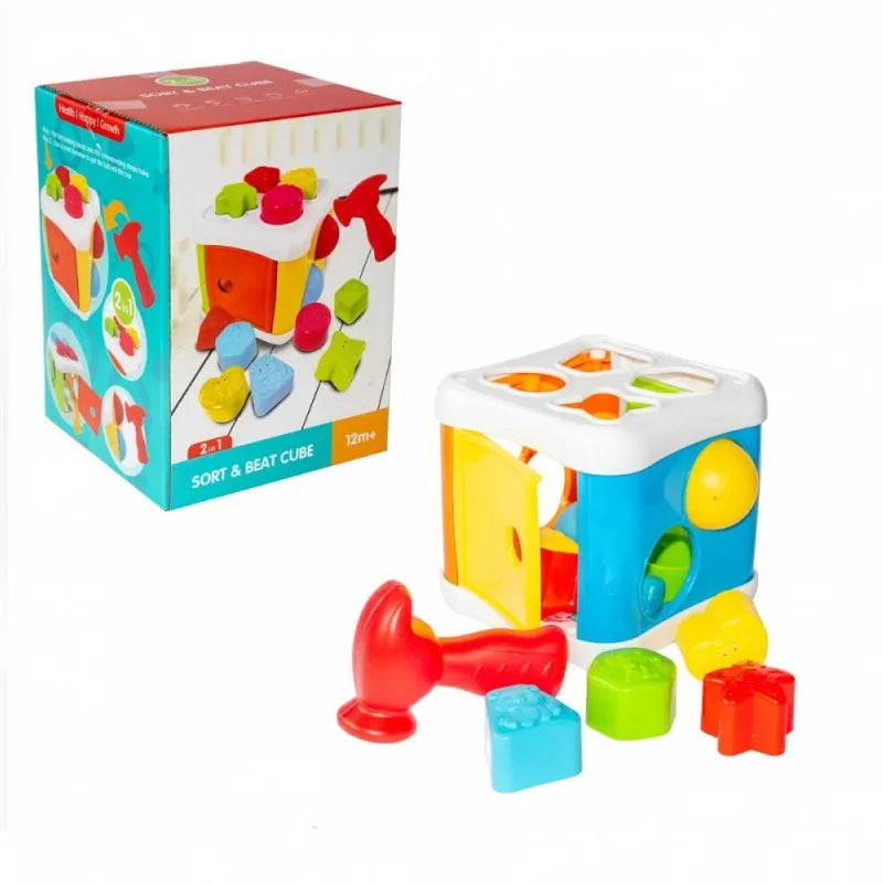 Shape Sorting & Hammering Activity Cube - Default Title - Odeez | Educational Toys Pakistan 