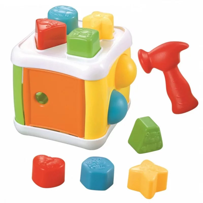 Shape Sorting & Hammering Activity Cube - Default Title - Odeez | Educational Toys Pakistan 