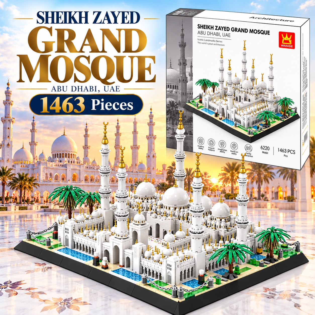 Sheikh Zayed Grand Mosque Building Blocks – 1463 Pieces