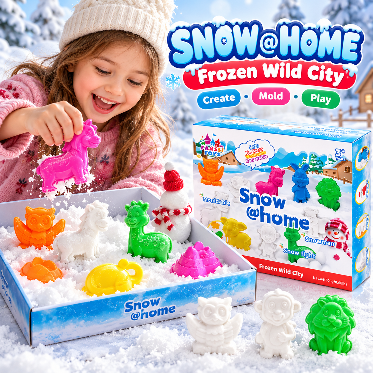 Winter Dream City Playset Frozen Wild Motion Sand Kit - N11