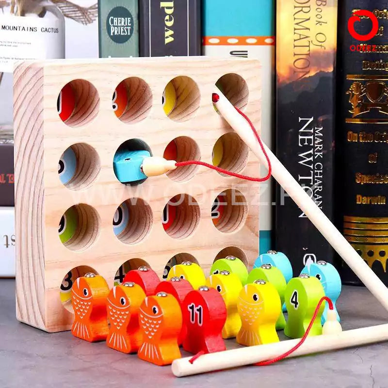 Solid Wooden Digital Magnetic Fishing - Default Title - Odeez | Educational Toys Pakistan 