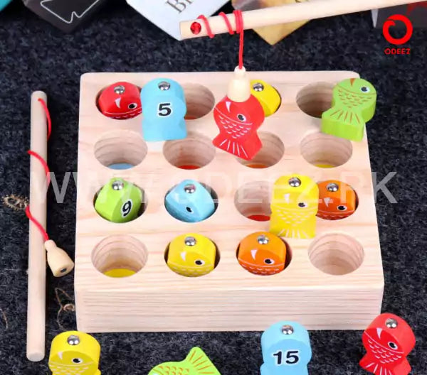 Solid Wooden Digital Magnetic Fishing - Default Title - Odeez | Educational Toys Pakistan 