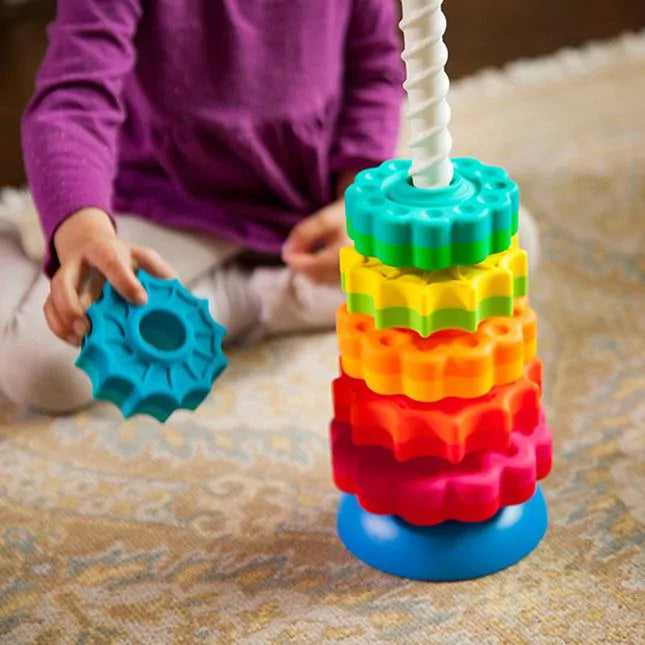 Spin Again Rainbow Tower - 5 stages - Default Title - Odeez | Educational Toys Pakistan 