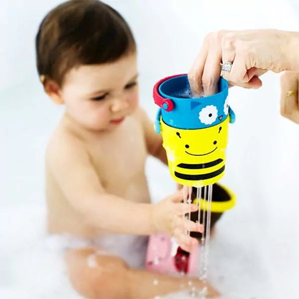 Stack & Pour Bath Buckets - 4 pieces - Default Title - Odeez | Educational Toys Pakistan 