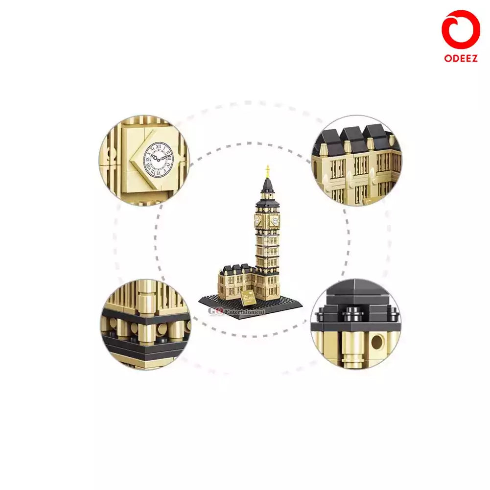 The Elizabeth Tower Blocks - 910 Pieces - Default Title - Odeez | Educational Toys Pakistan 