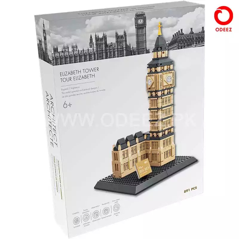 The Elizabeth Tower Blocks - 910 Pieces - Default Title - Odeez | Educational Toys Pakistan 