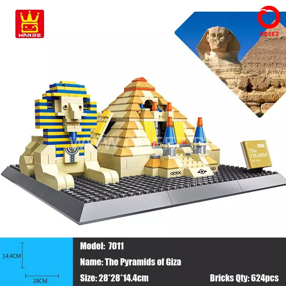 The Great Pyramids Of Giza Building Blocks - 622 Pieces - Default Title - Odeez | Educational Toys Pakistan 