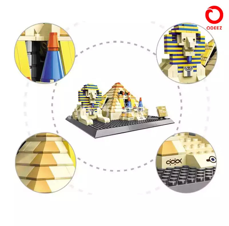 The Great Pyramids Of Giza Building Blocks - 622 Pieces - Default Title - Odeez | Educational Toys Pakistan 