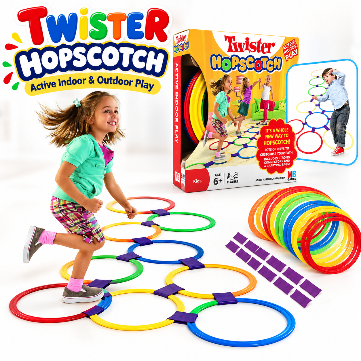 Hopscotch Rings Pretend Play 10 Pieces - 134