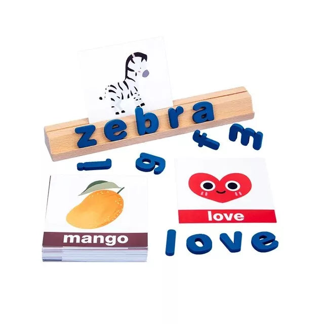 Zebra Vocabulary Building Wooden Spelling Game - 6675 - Default Title - Odeez | Educational Toys Pakistan 