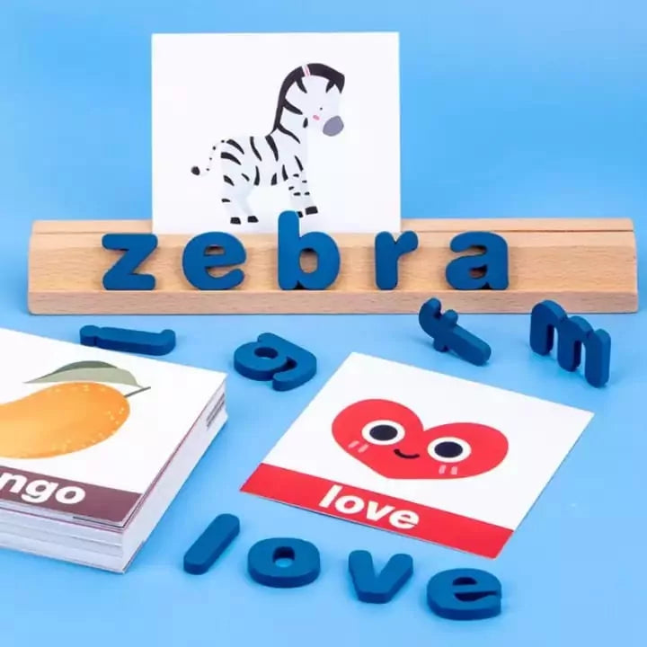 Zebra Vocabulary Building Wooden Spelling Game - 6675 - Default Title - Odeez | Educational Toys Pakistan 