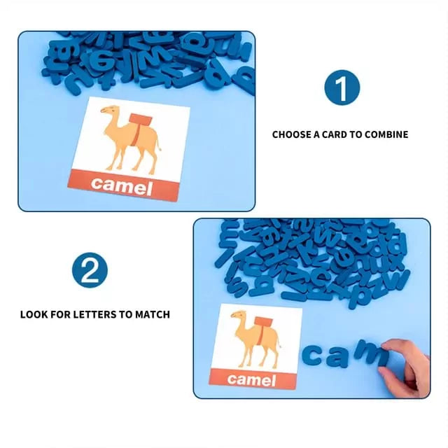 Zebra Vocabulary Building Wooden Spelling Game - 6675 - Default Title - Odeez | Educational Toys Pakistan 