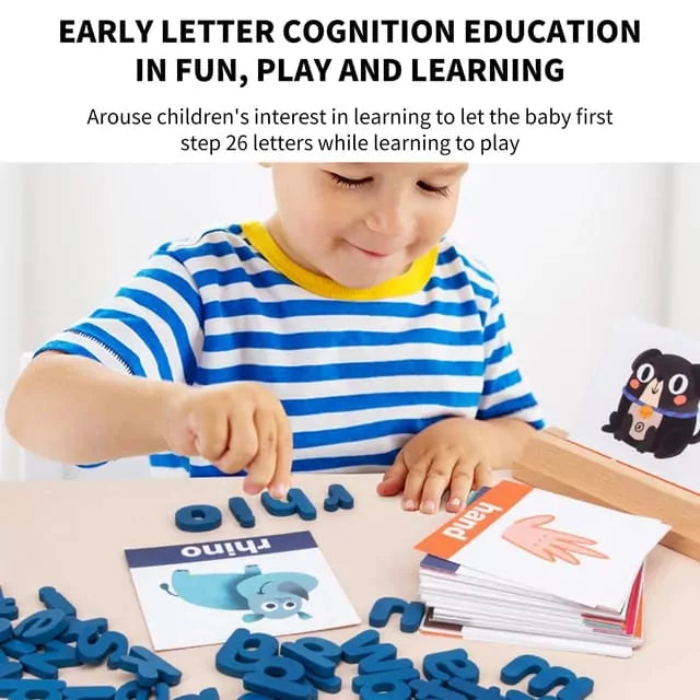 Zebra Vocabulary Building Wooden Spelling Game - 6675 - Default Title - Odeez | Educational Toys Pakistan 