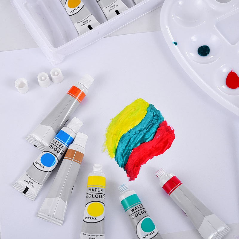 Water Colors Set with Brush 12 Pieces - Default Title - Odeez | Educational Toys Pakistan 