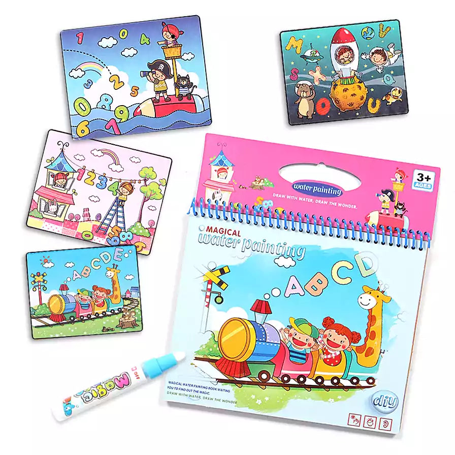 Water Doodle Painting Drawing Book - Alphabet & Number - Default Title - Odeez | Educational Toys Pakistan 