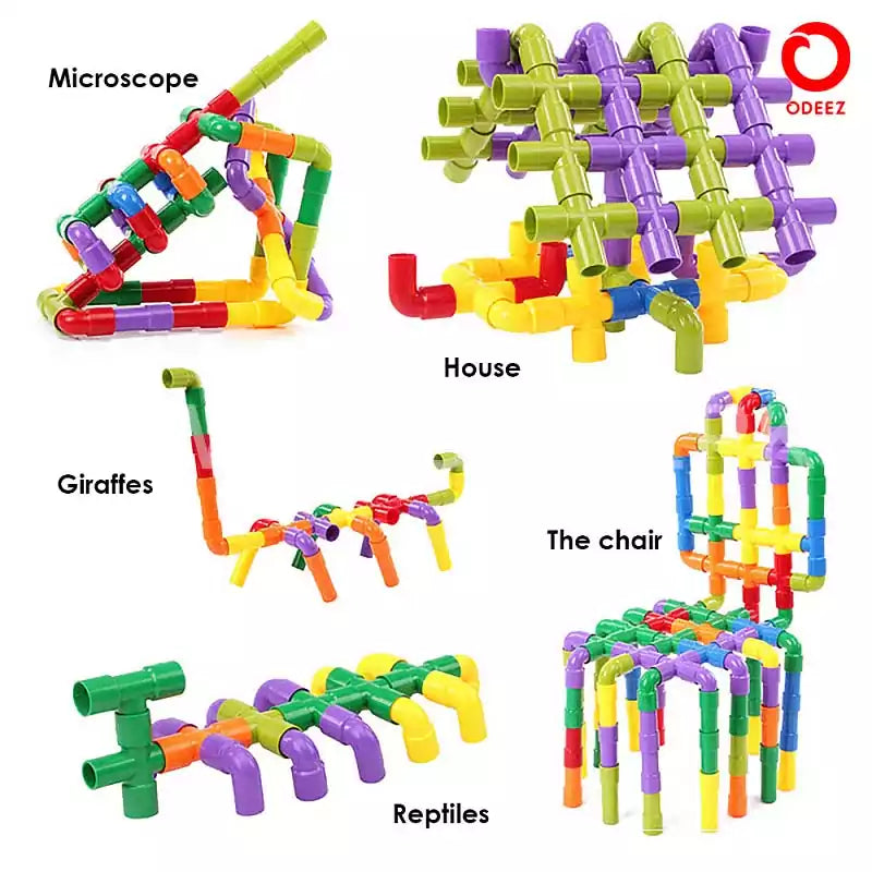 Water Pipe Plug Match Building Blocks - Default Title - Odeez | Educational Toys Pakistan 