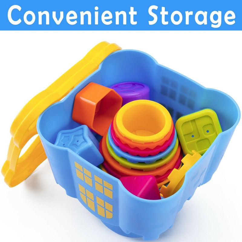 Nesting Shape Sorting and Stacking Cups Animal Castle - Default Title - Odeez | Educational Toys Pakistan 