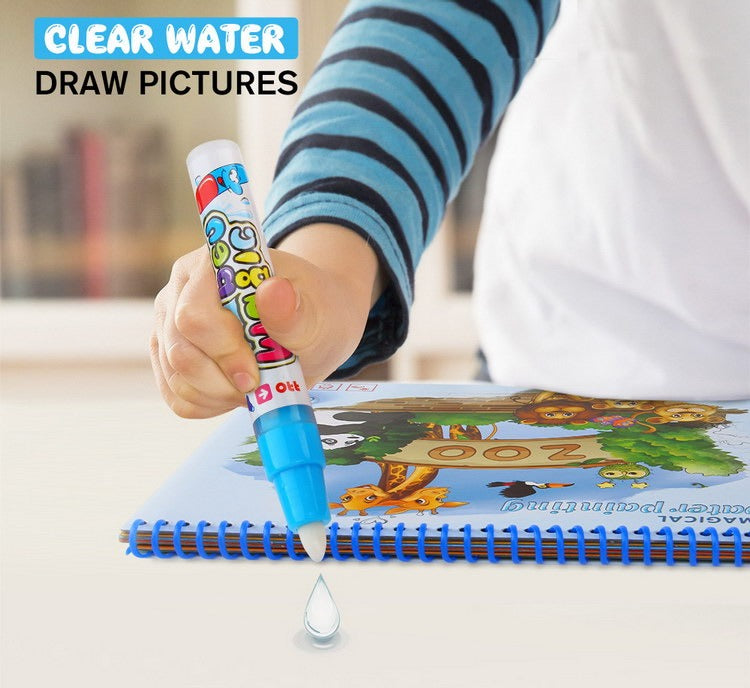 Water doodle Painting Drawing Book - Zoo - Default Title - Odeez | Educational Toys Pakistan 