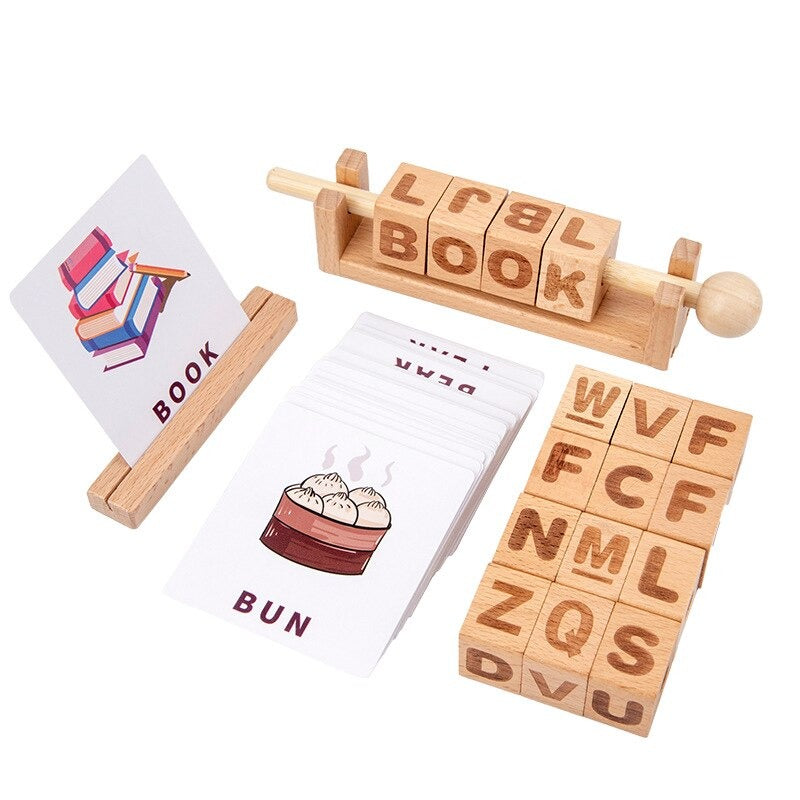 Vocabulary Building Wooden Learning Game - Default Title - Odeez | Educational Toys Pakistan 