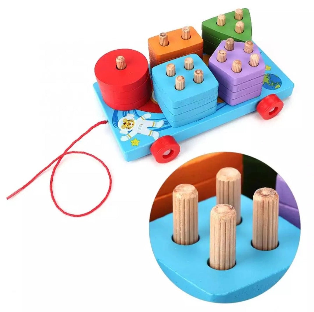 Five Sets of Geometric Shape Columns - Default Title - Odeez | Educational Toys Pakistan 