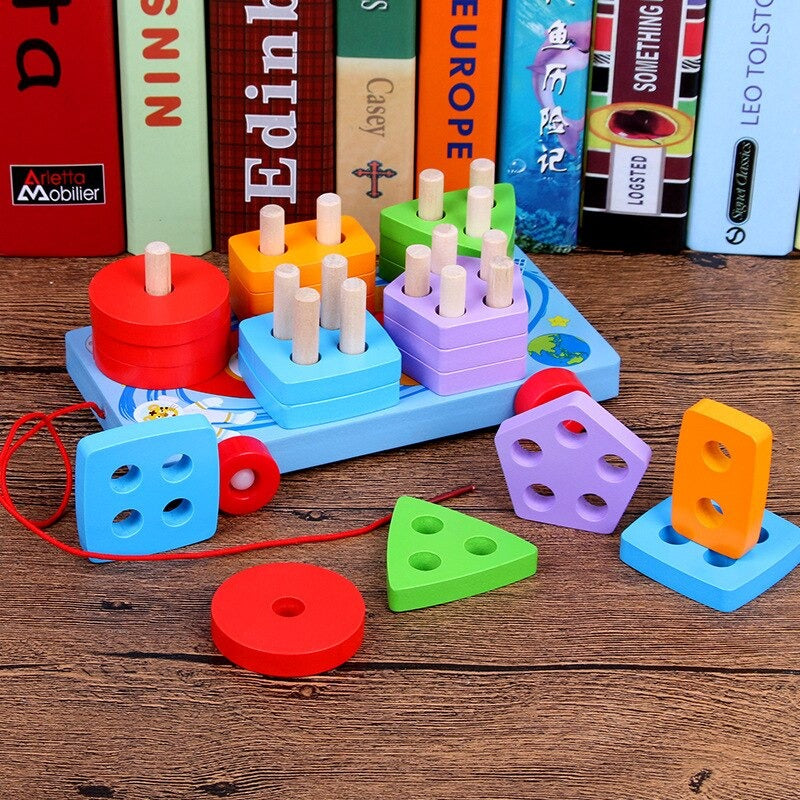 Five Sets of Geometric Shape Columns - Default Title - Odeez | Educational Toys Pakistan 
