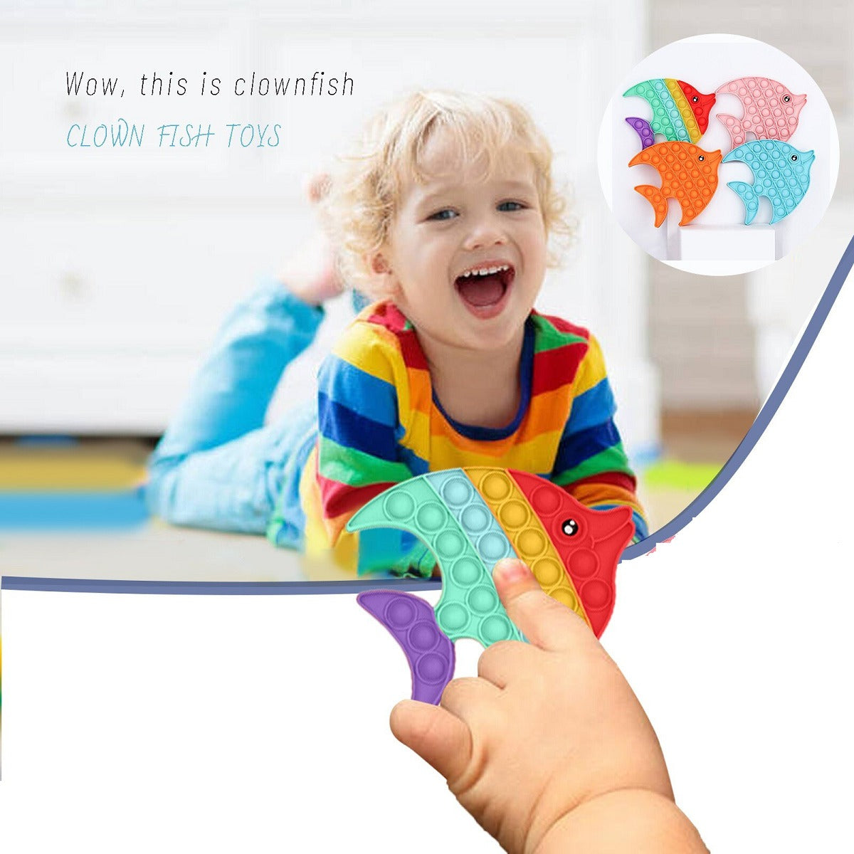 3D Fish Pop it Sensory Toy - Default Title - Odeez | Educational Toys Pakistan 