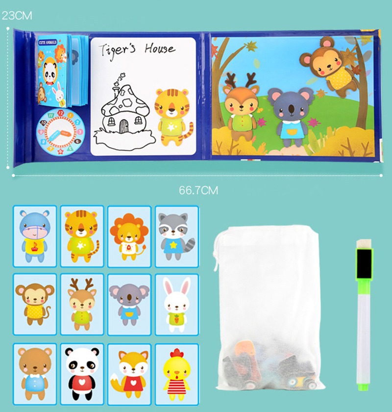 Animal Creative Magnetic Puzzle Pad - 729 - Default Title - Odeez | Educational Toys Pakistan 