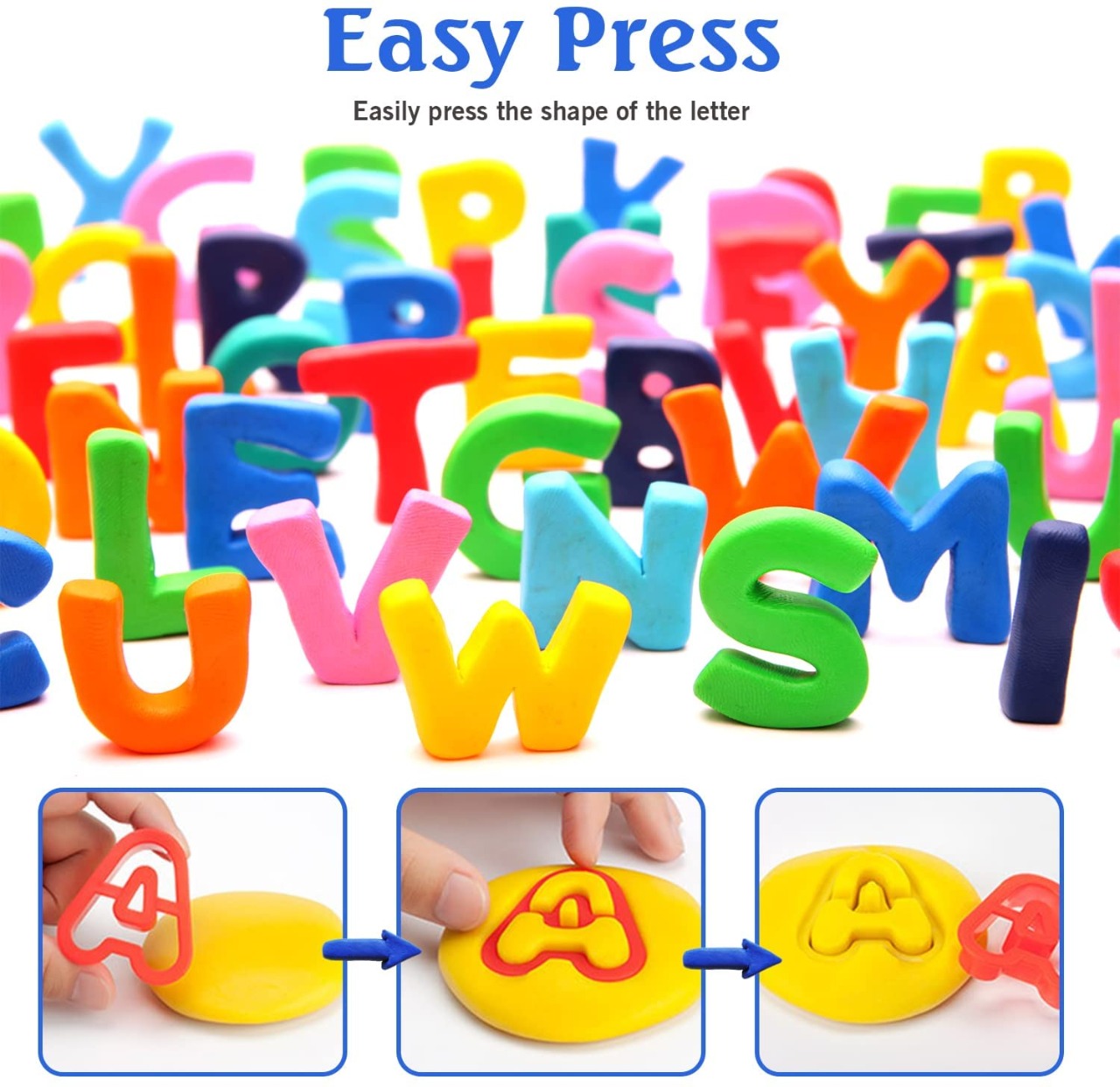 Alphabet Learning Play Soft Dough Kit - 23B - Default Title - Odeez | Educational Toys Pakistan 