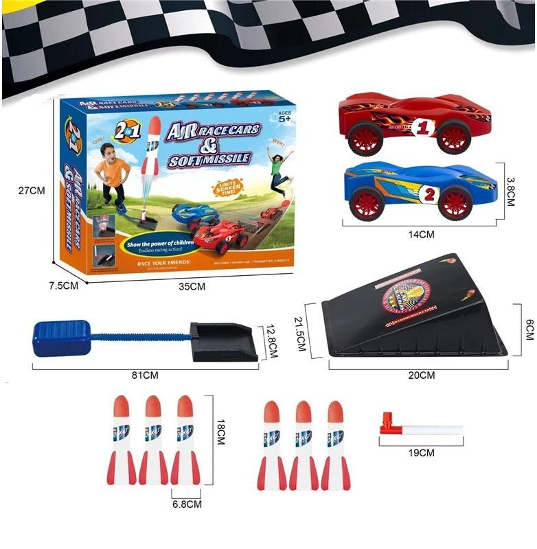 2 in 1 Air Race Cars and Soft Missile Play Set - Default Title - Odeez | Educational Toys Pakistan 