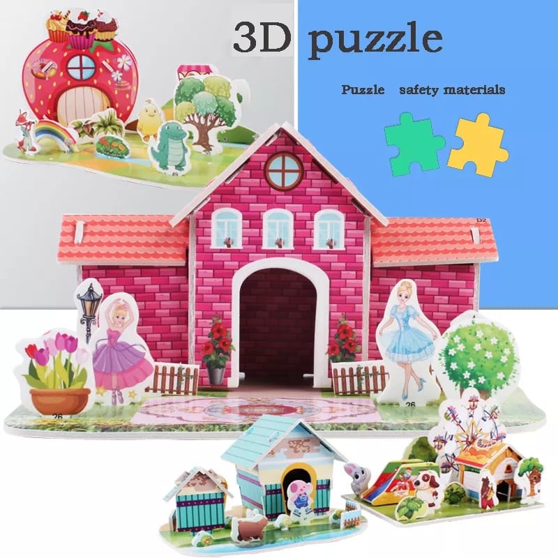 DIY 3D Villa Foam Puzzle Set - 488 - Default Title - Odeez | Educational Toys Pakistan 