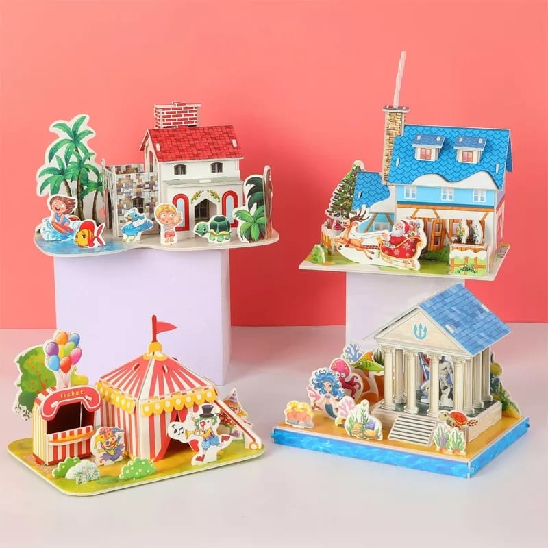 DIY 3D Villa Foam Puzzle Set - 488 - Default Title - Odeez | Educational Toys Pakistan 