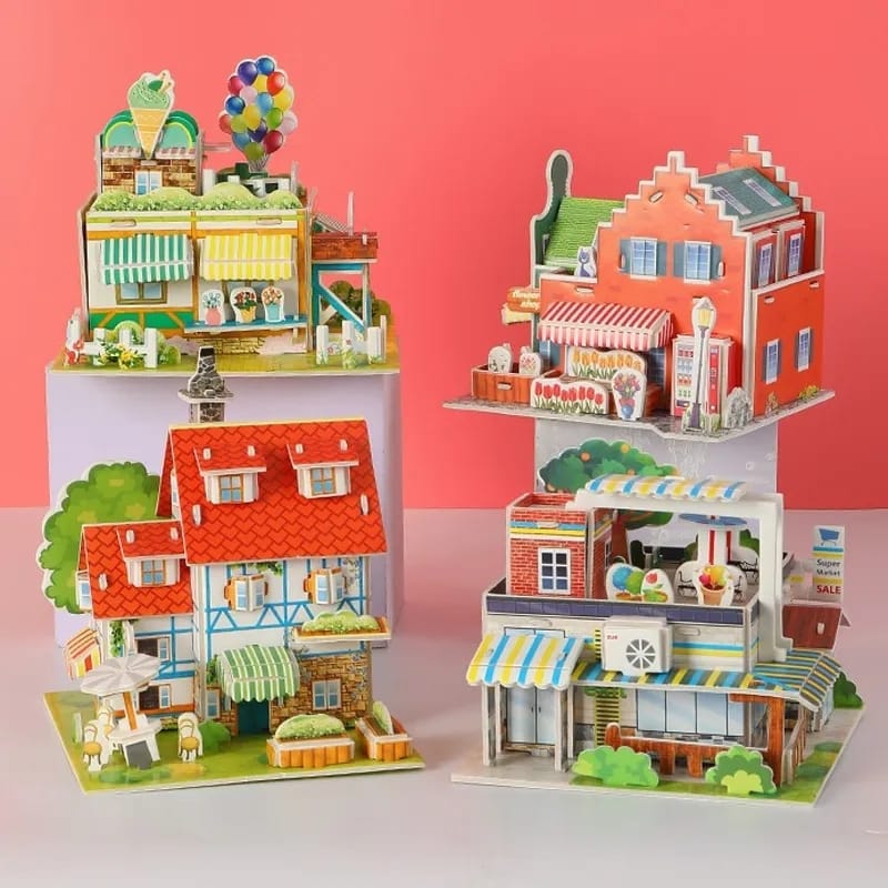 DIY 3D Villa Foam Puzzle Set - 488 - Default Title - Odeez | Educational Toys Pakistan 