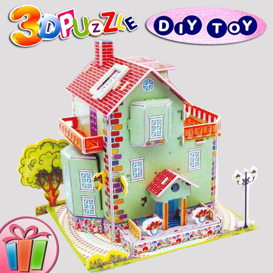 DIY 3D Villa Foam Puzzle Set - 488 - Default Title - Odeez | Educational Toys Pakistan 