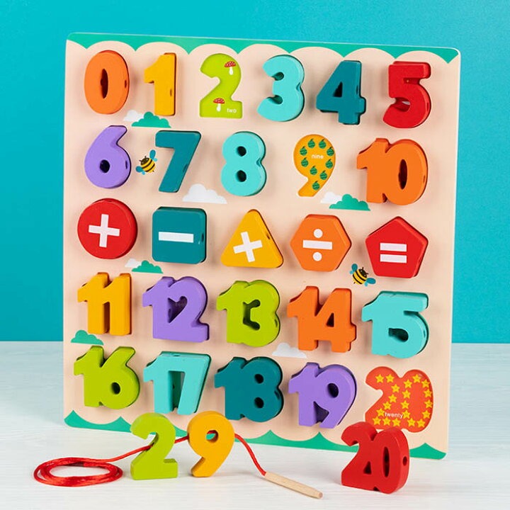 3 in 1 Number Lacing White Board With Marker - Default Title - Odeez | Educational Toys Pakistan 