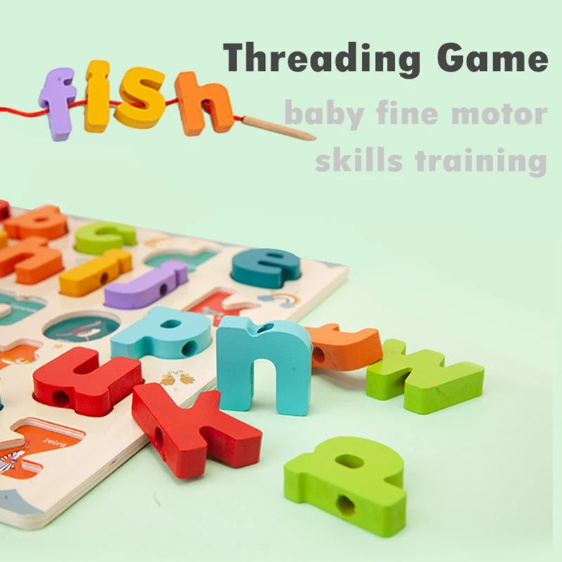 3 in 1 Number Lacing White Board With Marker - Default Title - Odeez | Educational Toys Pakistan 