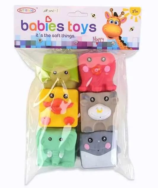 Soft Animal Building Blocks 6 Pieces - 211 - Default Title - Odeez | Educational Toys Pakistan 