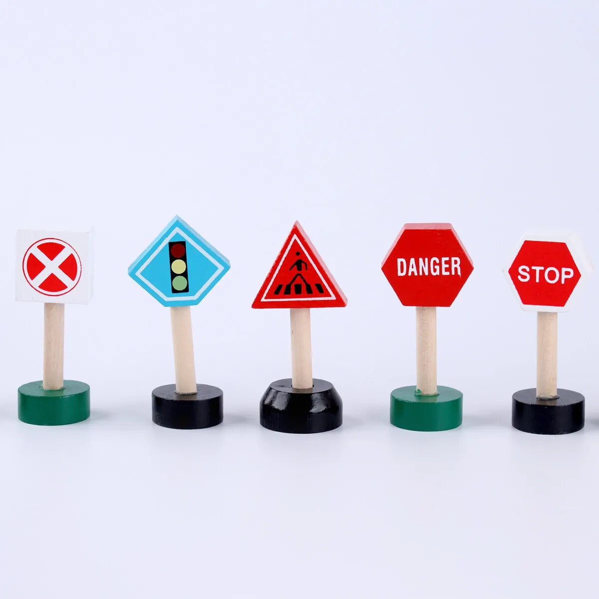 Early Learning Wooden Traffic Signs - 204 - Default Title - Odeez | Educational Toys Pakistan 