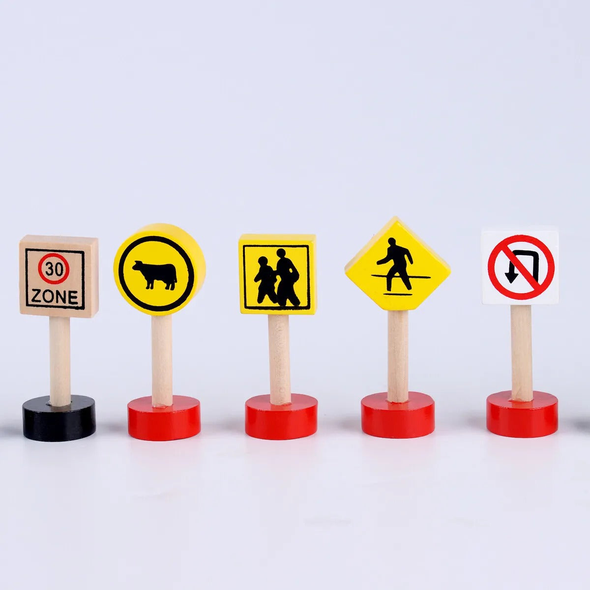 Early Learning Wooden Traffic Signs - 204 - Default Title - Odeez | Educational Toys Pakistan 