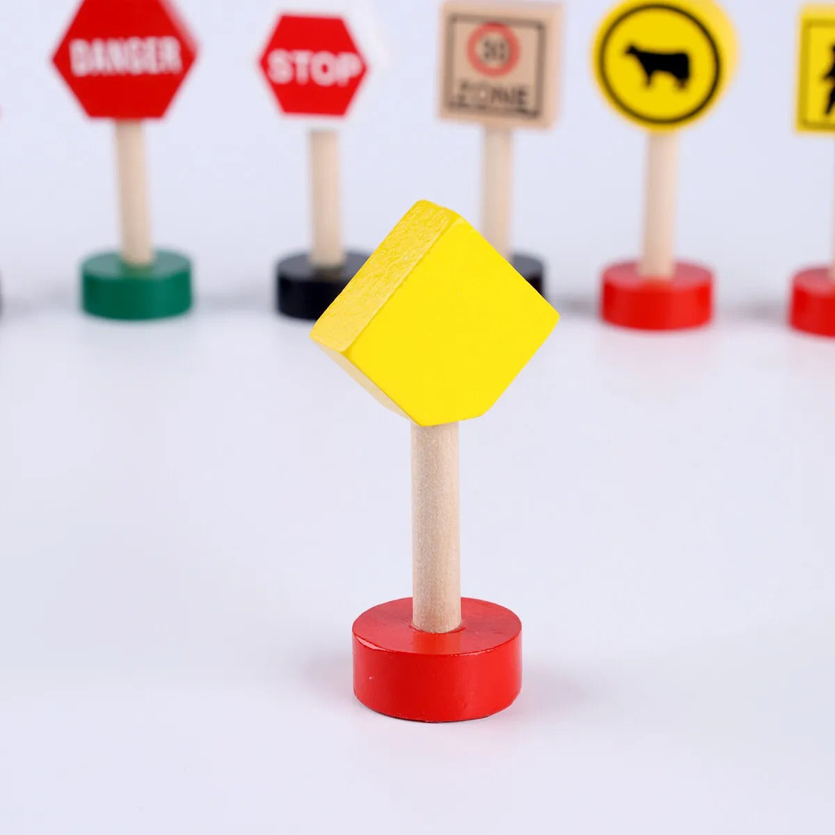 Early Learning Wooden Traffic Signs - 204 - Default Title - Odeez | Educational Toys Pakistan 
