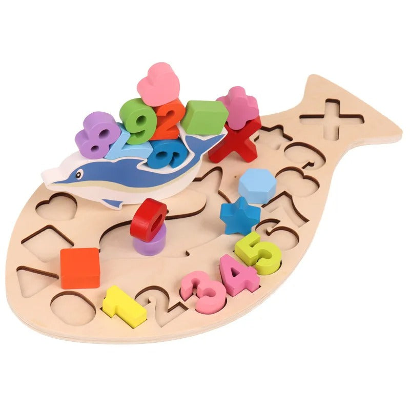Wooden Dolphin Balance Board - C01 - Default Title - Odeez | Educational Toys Pakistan 