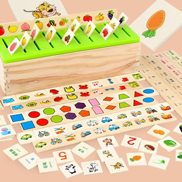 Wooden Knowledge Classification Objects Matching Early Educational Toy - 441