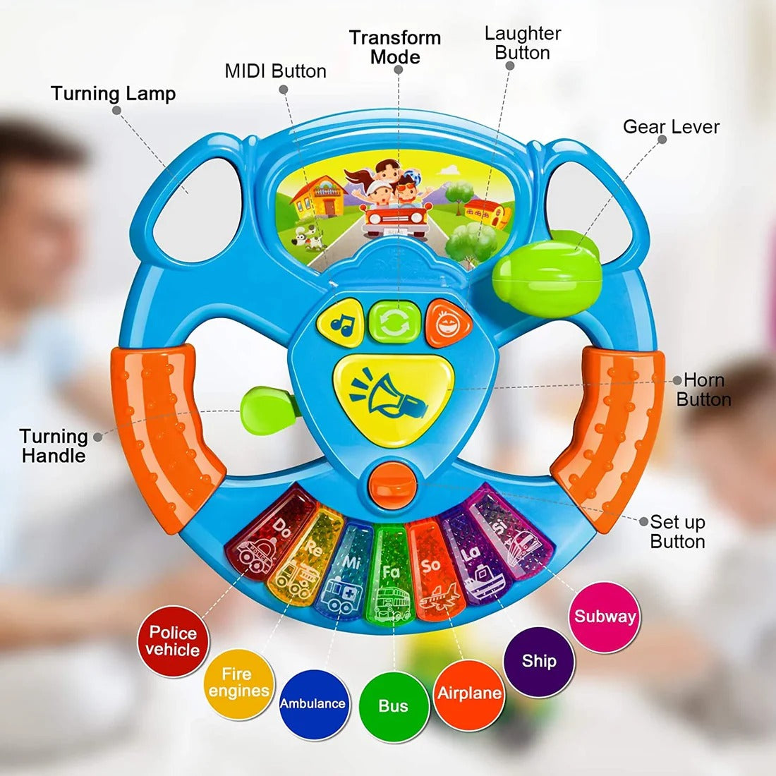 My Baby Steering Wheel - 868 - Default Title - Odeez | Educational Toys Pakistan 