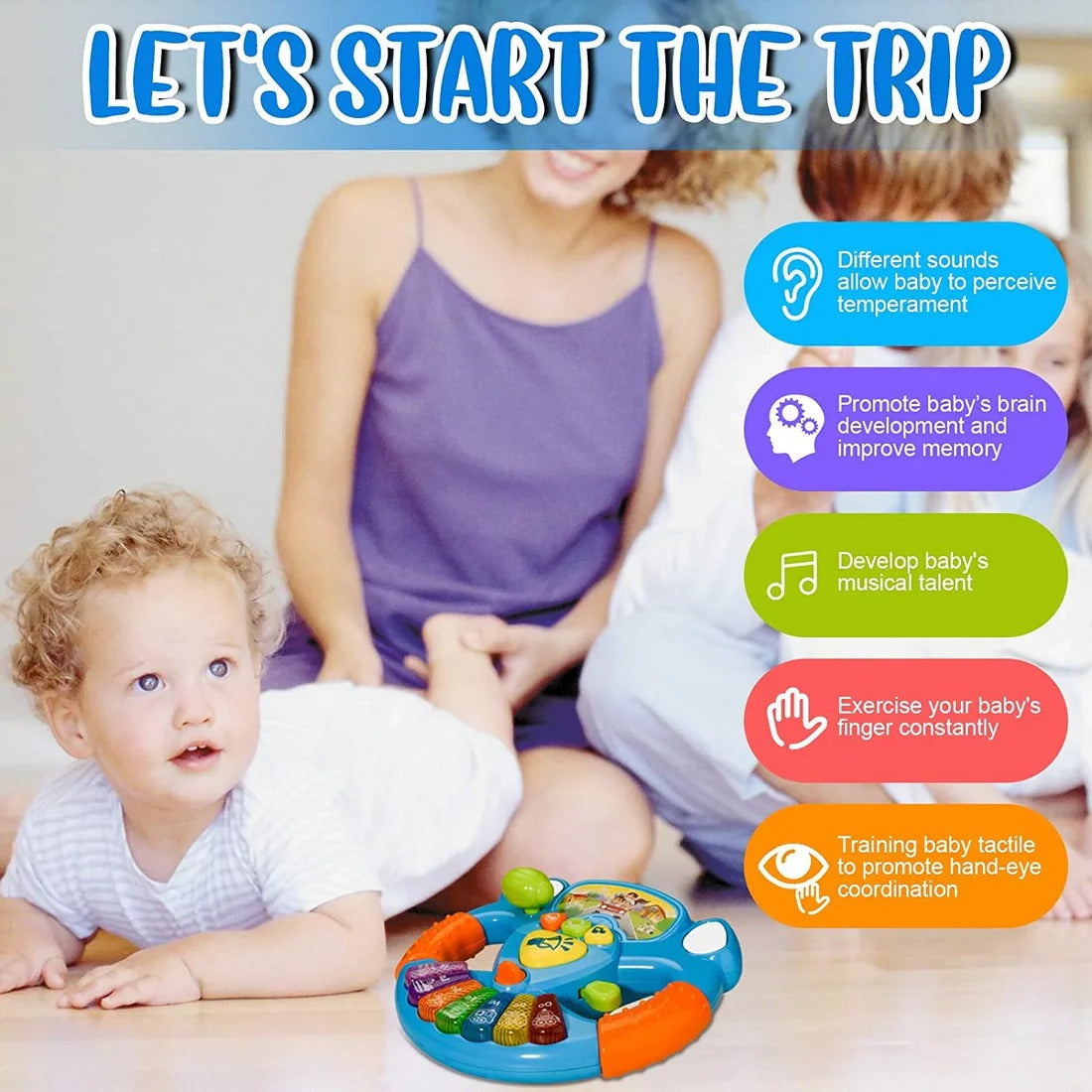 My Baby Steering Wheel - 868 - Default Title - Odeez | Educational Toys Pakistan 