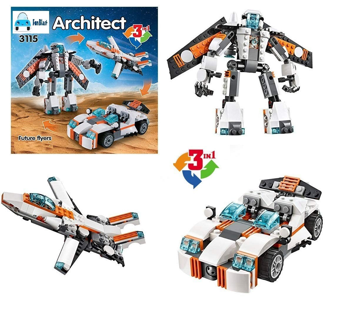 Architect Future Flyers 3 in 1 Blocks - 237 pieces - Default Title - Odeez | Educational Toys Pakistan 