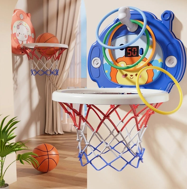 Mini Indoor Basketball Hoop Scoring Pretend Play Kit - 25B