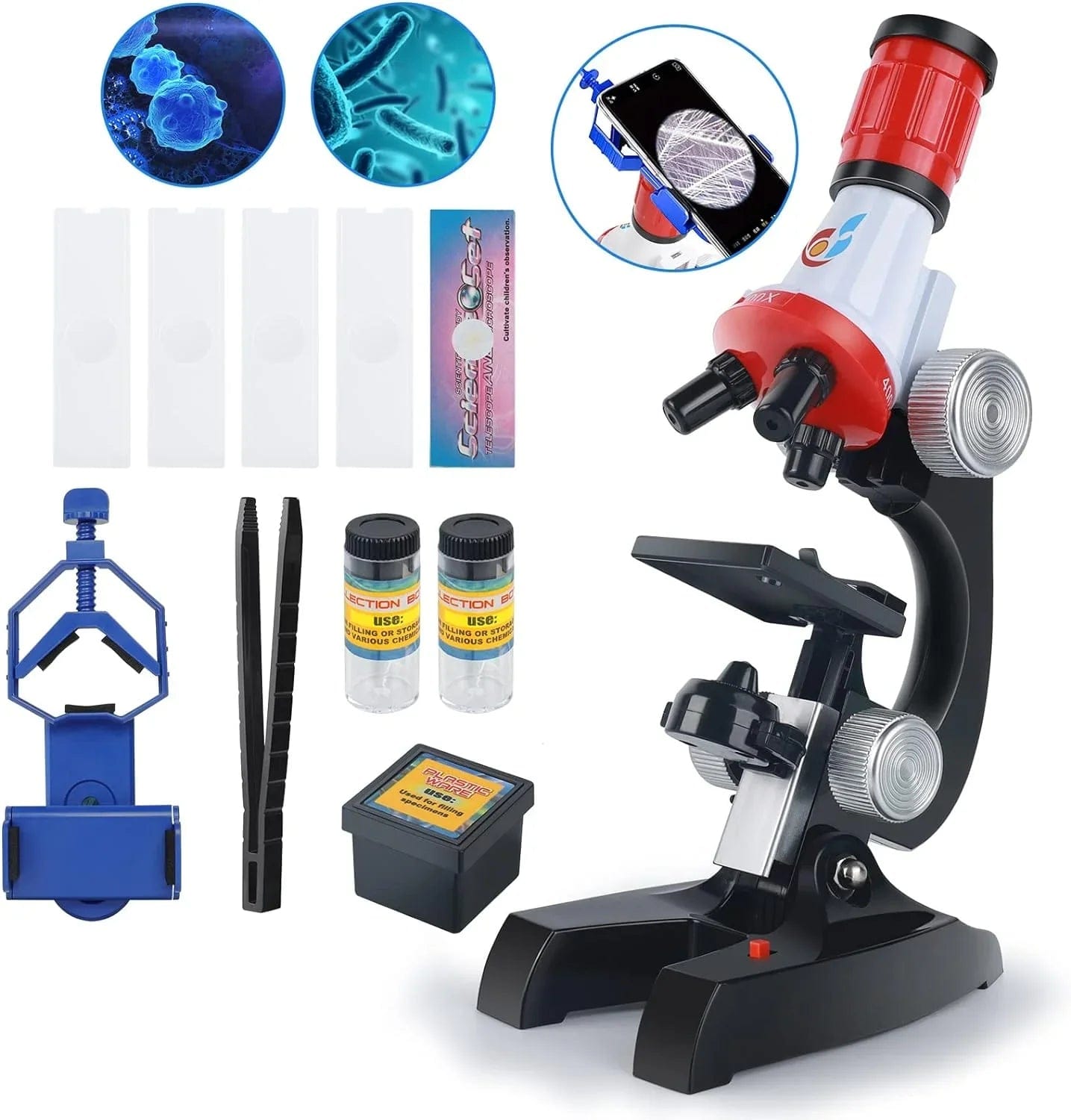Fun & Learn Microscope for Kids 1200X - 128
