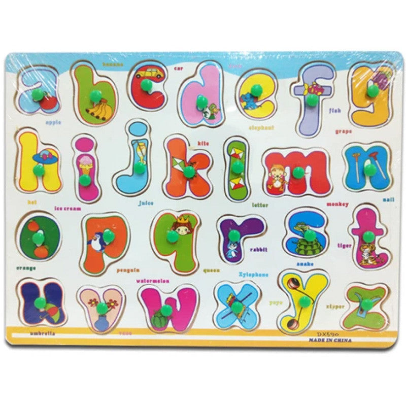 Lowercase Alphabet Wooden Learning Knob Board - 993