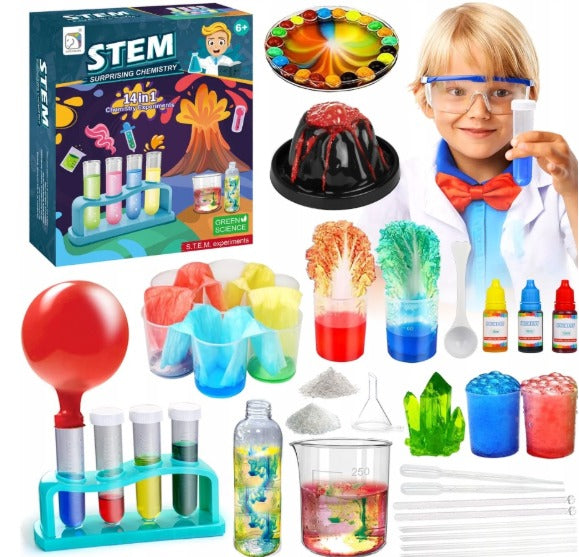 STEM Surprising Chemistry 14in1 Experiment Green Science Kit - 557